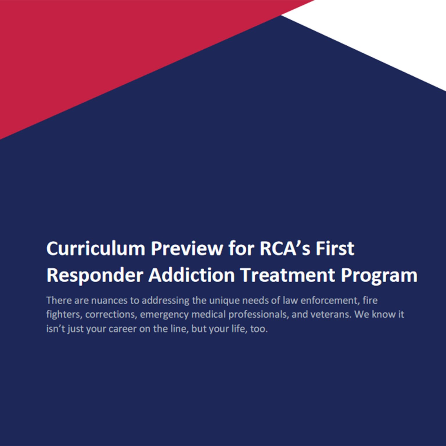First Responder Addiction Treatment Rehab Recovery Centers of America