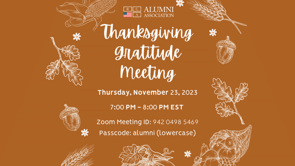 Alumni Thanksgiving Gratitude Meeting - Recovery Centers of America