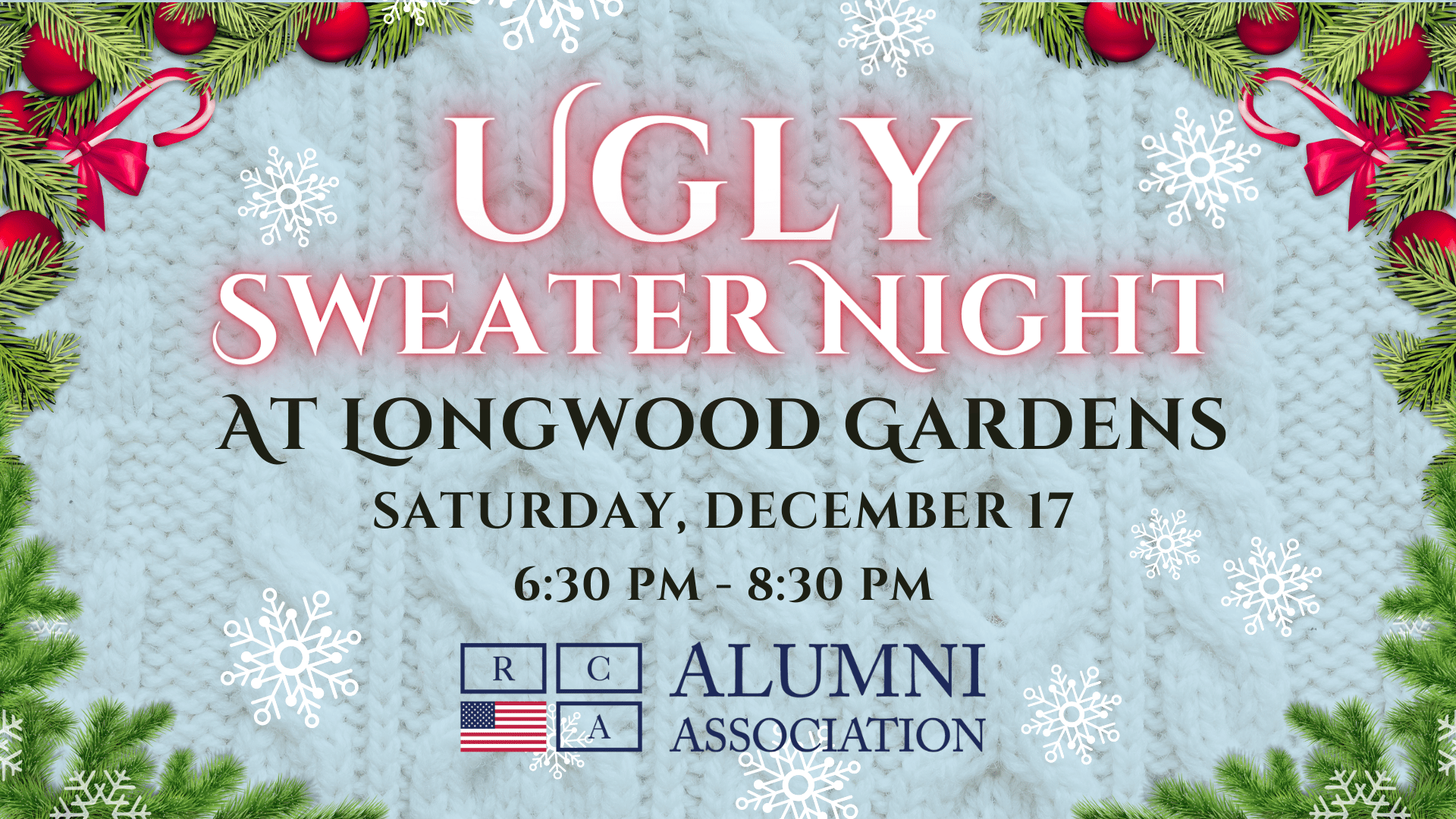 <strong>BBH Alumni Ugly Sweater Night at Longwood Gardens</strong>