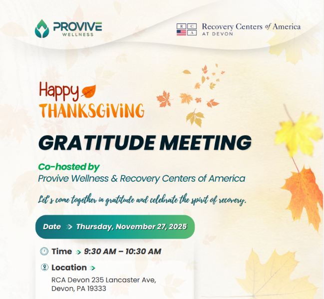 RCA Devon Thanksgiving Gratitude Meeting