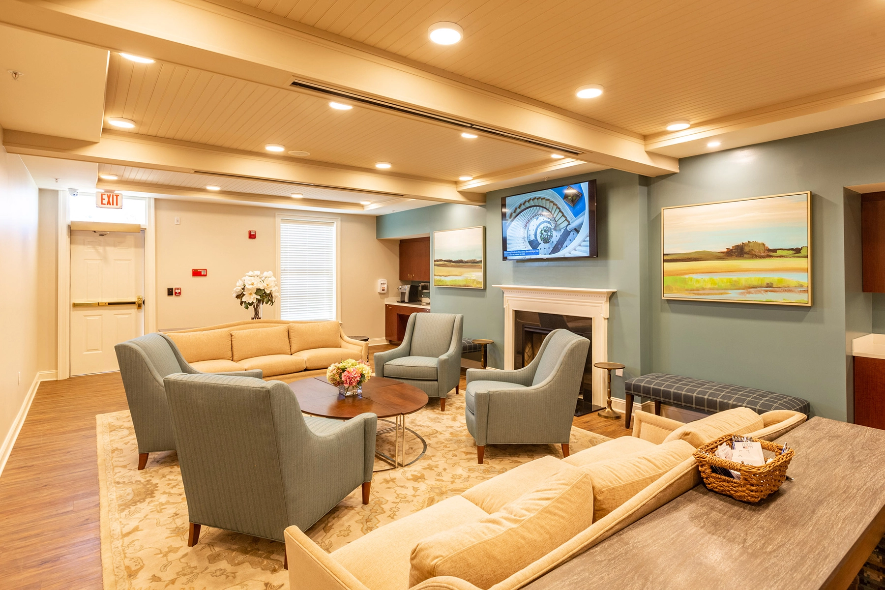 Cozy lounge with comfortable seating