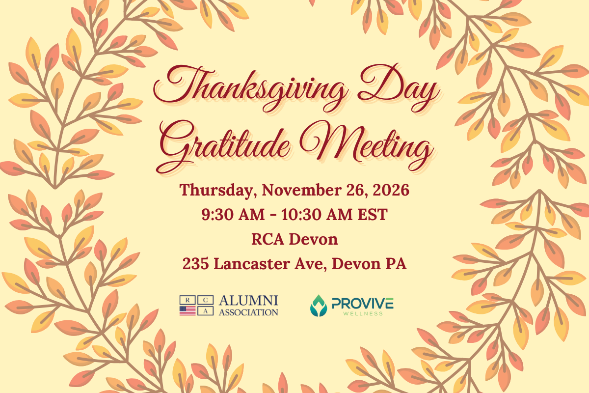 Devon Alumni Thanksgiving Gratitude Meeting with Provive Wellness